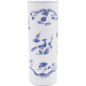 Gien Paradis Bleu Cylinder Vase / Large - 12"