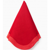 Sferra Ondulato Red/Poppy Dinner Napkin 20X20 - Set 4