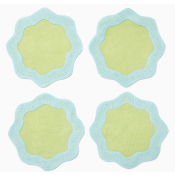 Sferra Ondulato Kiwi / Clearwater Cocktail Napkins - Set 6