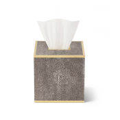 AERIN Classic Shagreen Tissue Box Cover - Chocolate