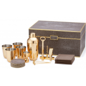 AERIN Classic Shagreen Bar Set - Chocolate