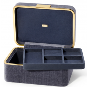 Aerin Beauvais Velvet Jewelry Box - Dusk Blue