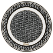 Versace La Greca Signature Black Service Plate - 13"