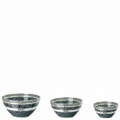 Versace La Greca Signature Black 4 Piece Bowl Set