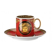 Versace Medusa Red Modern AD Cup & Saucer - 3 oz.
