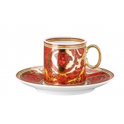 Versace Medusa Garland Red AD Cup & Saucer - 3 oz.