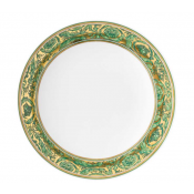 Versace Medusa Garland Green Rim Soup - 8.5"