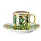 Versace Medusa Garland Green AD Cup & Saucer - 3 oz.