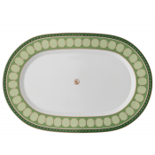 Rosenthal x Swarovski Signum Fern Green Platter -15.75"