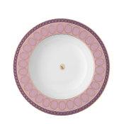 Rosenthal x Swarovski Signum Rose Pink Rim Soup Bowl - 9.5"