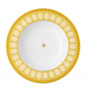 Rosenthal x Swarovski Signum Jonquil Yellow Rim Soup Bowl - 9.5"