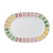 Rosenthal x Swarovski Idyllia Platter / Marshmallow -15.75"