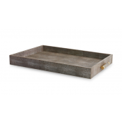 AERIN Classic Shagreen Butler Tray - Chocolate