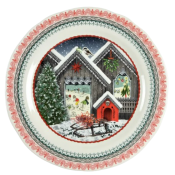 Gien 2025 Scandinavian Chalet Christmas Plate