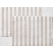 SFERRA Stramare White/Natural Placemat - 14" x  20" - Set 4