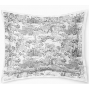 SFERRA Viaterra White/Black Standard Sham 21X26
