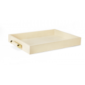 AERIN Classic Shagreen Serving Tray - Cream