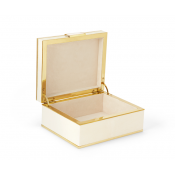 AERIN Classic Shagreen Small Jewelry Box - Cream