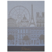 Le Jacquard Francais Paris Panorama Azure Tea Towel / Set 4