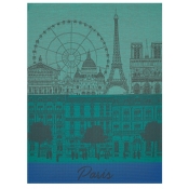 Le Jacquard Francais Paris Panorama Garden Tea Towel / Set 4