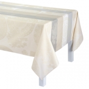 Le Jacquard Francais Fleurs Gourmandes Chalk Coated Tablecloth 69" x 69"
