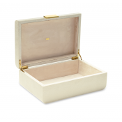 AERIN Modern Shagreen Large Jewelry Box - Cream