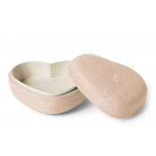 AERIN Shagreen Heart Box - Blush