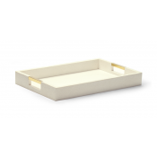 AERIN Modern Shagreen Desk Tray - Cream
