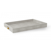 AERIN Classic Shagreen Serving Tray - Dove