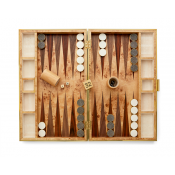 AERIN Shagreen Backgammon Set w/Dice - Chocolate