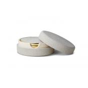 AERIN Shagreen Coasters / Set 4 - Dove