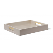 AERIN Piero Lacquer Tray - Taupe
