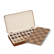 AERIN Enzo Travel Chess Set - Chestnut