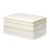 AERIN Piero Large Stacked Jewelry Box - Shadow White