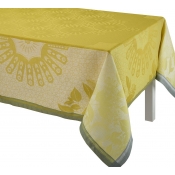 Le Jacquard Francais Jardin D'Orient Yellow Tablecloth - 86" Square