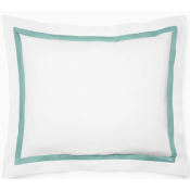 Sferra Estate White/Aqua Boudoir Sham 12X16