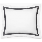 SFERRA Estate White/Charcoal Boudoir Sham