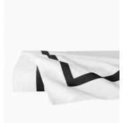 SFERRA Estate White/Black Full/Queen Flat Sheet