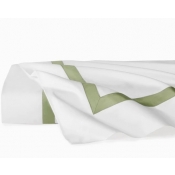 SFERRA Estate White/Willow Full/Queen Flat Sheet
