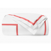 Sferra Estate White/Persimmon King Duvet Cover 106X92