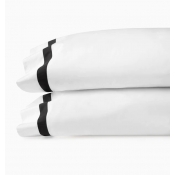 SFERRA Estate White/Black King Pillow Case - Pair