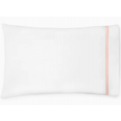 Sferra Estate White/Petal King Pillow Case 22X42 - Pair