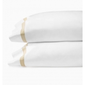 SFERRA Estate White/Sand Standard Pillow Case - Pair