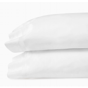 SFERRA Estate White/White Standard Pillow Case - Pair
