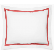 Sferra Estate White/Persimmon Standard Sham 21X26