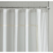 Sferra Estate White/Ivory Shower Curtain