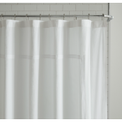 Sferra Estate White/White Shower Curtain