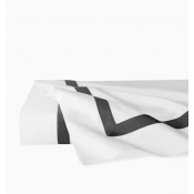 SFERRA Estate White/Charcoal Twin Flat Sheet