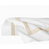 SFERRA Estate White/Sand Twin Flat Sheet