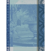 Le Jacquard Francais Jardin Parisien Blue Tea Towel / Set 4